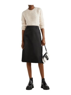 Prada Neutral Bouclé-knit mohair, cashmere and silk-blend sweater