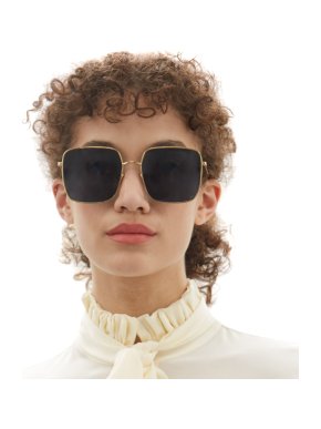 Dior DiorStellaire Square Gold-Tone Metal Sunglasses