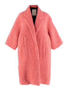 Roksanda Sorbet Pink Boucle Wool Coat