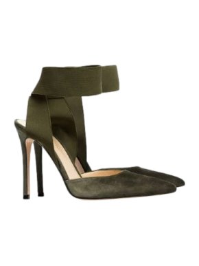 Gianvito Rossi Green Rhia Suede Pumps