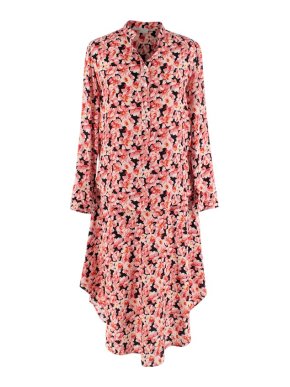Stella McCartney Pink Floral Print Blouse & Skirt Silk Set