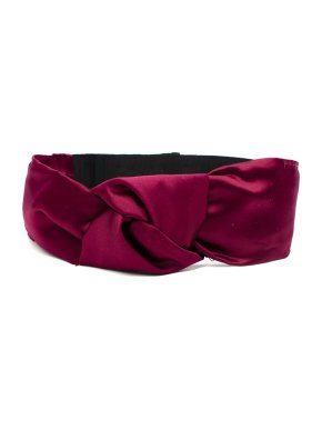 Prada Burgundy Silk Twist Waist Belt