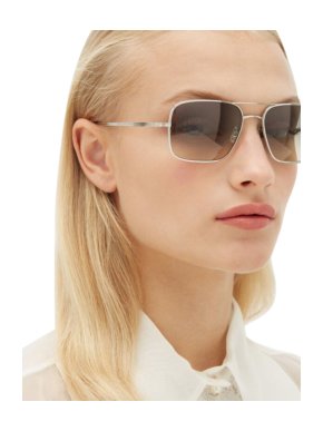 Oliver Peoples Grey X Oliver Peoples Victory La Square Sunglasses