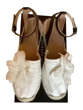 Twin-Set by Simona Barbieri Floral Applique Slingback Espadrilles