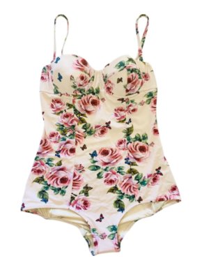 Dolce & Gabbana Rose Print Balconette Swimsuit
