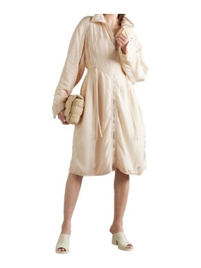 Bottega Veneta Seashell Crochet Hood Parka Jacket