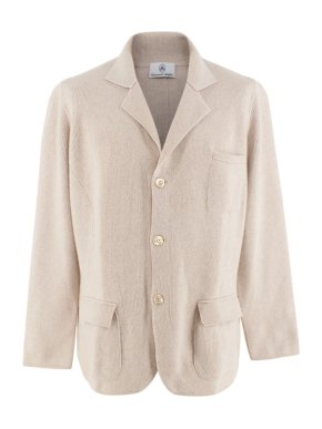 Emanuele Maffeis Ivory Cashmere Knitted Jacket