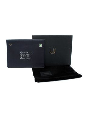 Dunhill Boston Leather Navy Large Laptop Envelope