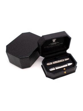 Turnbull & Asser Sterling Silver Ornamented Collar Stays