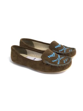 Bora brown suede mocassins