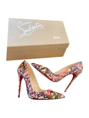 Christian Louboutin Paint Splatter Print Glossy Pumps