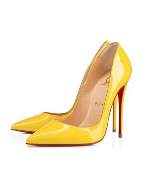 Christian Louboutin Yellow Patent Leather Pumps