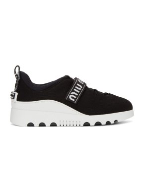 MIu MIu Black Platform Sneakers