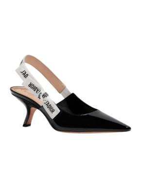 Dior Black Patent J'Adior Slingback Pump