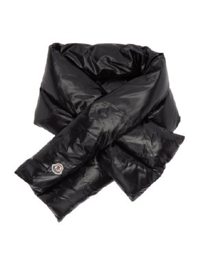Moncler Mocler black down filled scarf