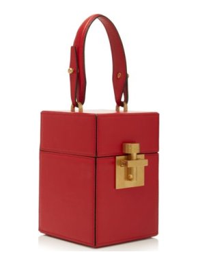 Oscar de la Renta Leather Alibi Box Top Handle