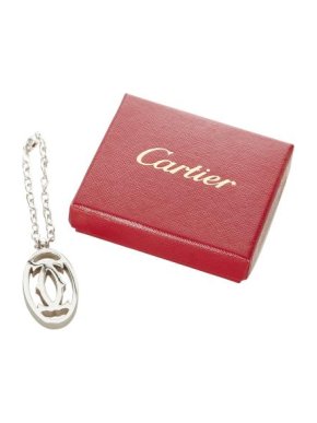 Cartier C De Cartier Logo Charm Key Chain