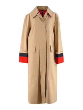 Burberry Bonded Cotton Poplin Sealed Seam Oversize Car Coat