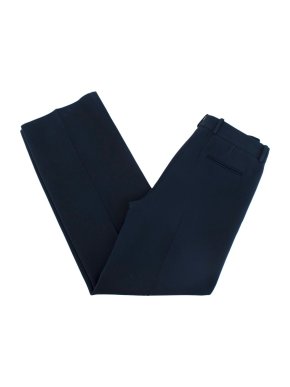 Loro Piana Silk & Wool Navy Wide Leg Trousers