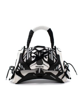 Balenciaga Sneakerhead Small Mesh & Leather Hourglass Bag