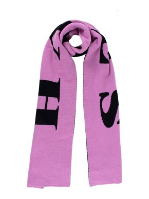 Hades Logo Intarsia Bicolour Lambswool Scarf