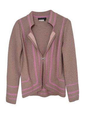 Ferragamo Open Wool Knit Cardigan