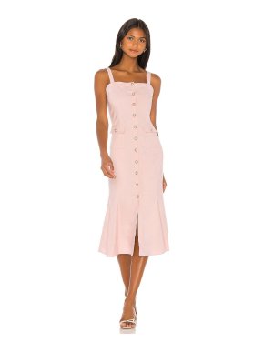 Majorelle Pink Otis Linen Midi Dress