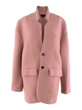 Burberry Cashmere Blend Blush Pink Single Breasted Coat