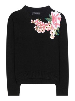 Dolce & Gabbana Virgin Wool & Cashmere Applique Jumper