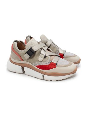 Chloe Sonnie Multicolour Suede & Mesh Sneakers