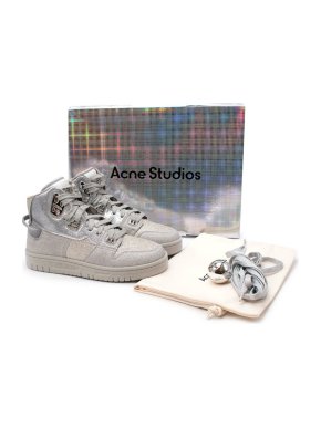 Acne Studios Silver High Top Glitter Sneakers