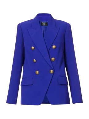 Balmain Electric Blue Double Breasted Blazer