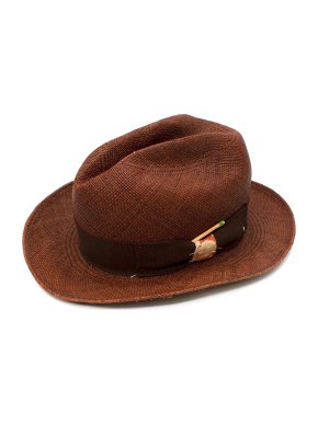 Nick Fouquet Tabbacco Woven Raffia Fedora Hat