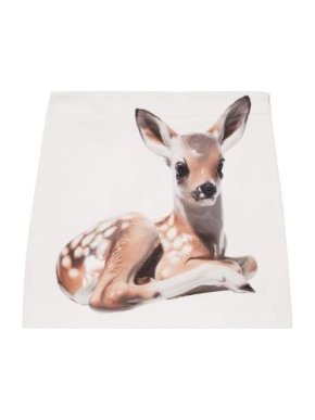 Burberry Cream Deer Print Mini Skirt