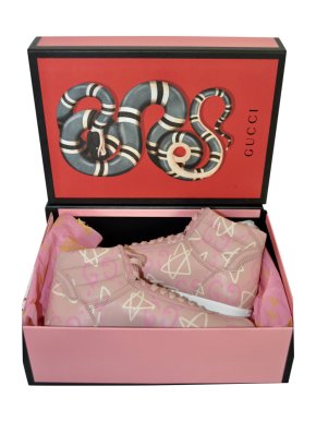 Gucci Ghost Pink High Top Sneakers