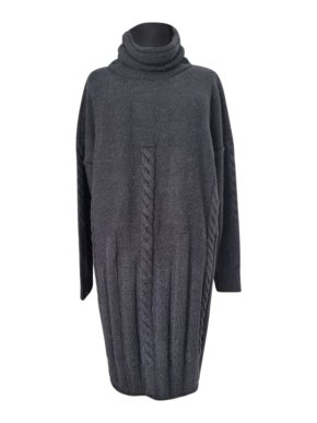 Max Mara Cable Knit Wool & Mohair Jumper Dress