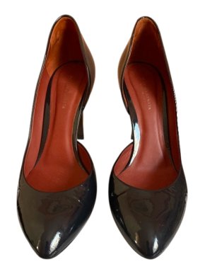 Bottega Veneta patent leather half d'orsay pumps