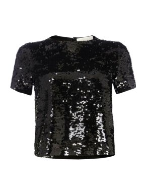 Michael Michael Kors Black Sequin T-Shirt