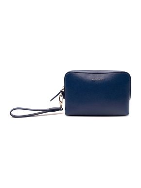Burberry Midnight Blue Leather Pouch with Strap