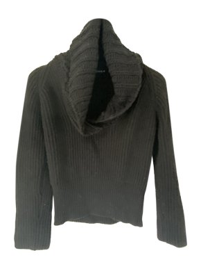 Joseph Black Chunky Knit Roll Neck Jumper