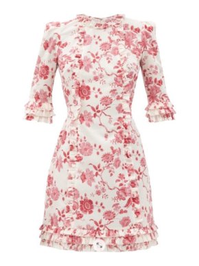 The Vampire's Wife Cate Floral-print Ruffled Mini Dress