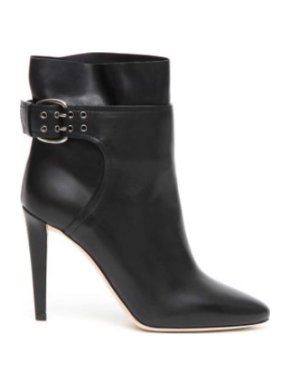 Jimmy Choo Black Leather Major 85 Ankle Boots
