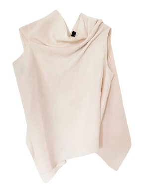 Roland Mouret Double Face Cream Wool Crepe Eugene Top