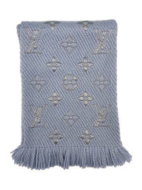Louis Vuitton Blue Logomania Shine Shawl