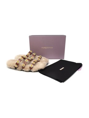 Fabrizio Viti Daisy Strap Shearling Lined Sandals