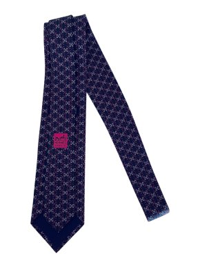 Hermes Limited Edition Rainbow Loom Silk Tie