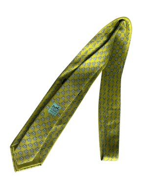 Hermes green sold out penguin print silk tie
