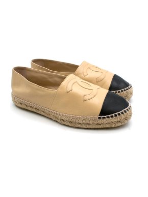 Chanel Two-Tone Lambskin Espadrilles