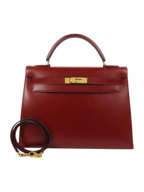 Hermes Box Calf Kelly Sellier 32 GHW