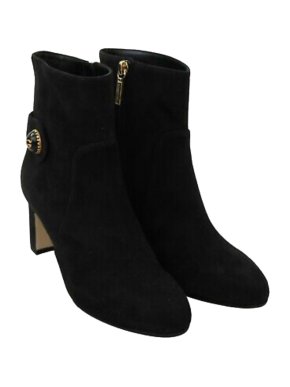 Dolce & Gabbana Black Suede Ankle Boots